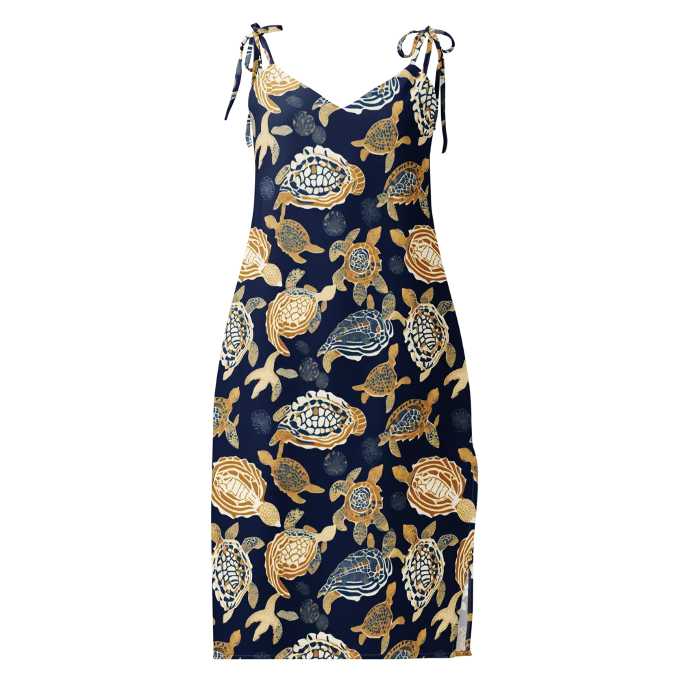Navy Tidal Garden on Slip Dress — Front