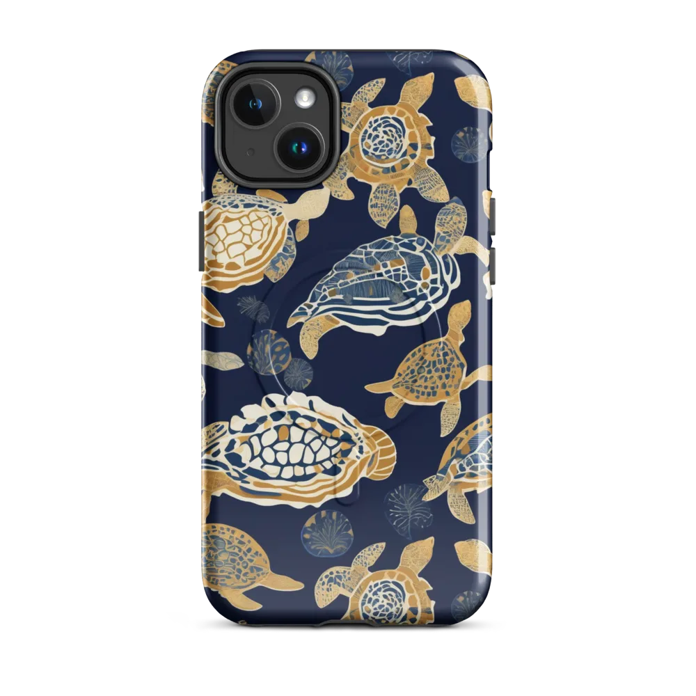 Navy Tidal Garden on MagSafe Tough Case for iPhone® — Front