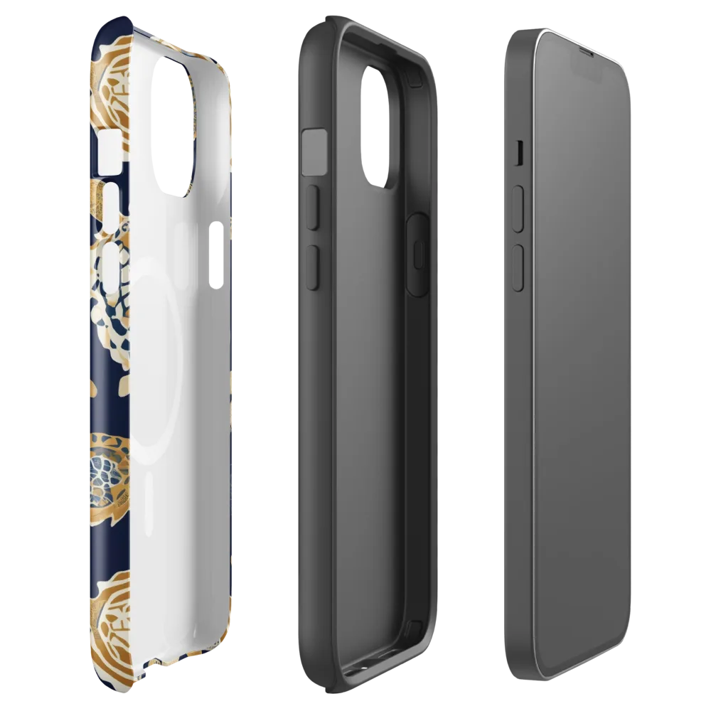 Navy Tidal Garden on MagSafe Tough Case for iPhone® — Front