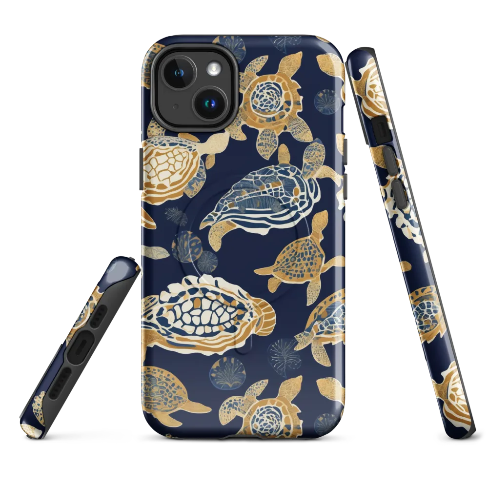 Navy Tidal Garden on MagSafe Tough Case for iPhone® — Front