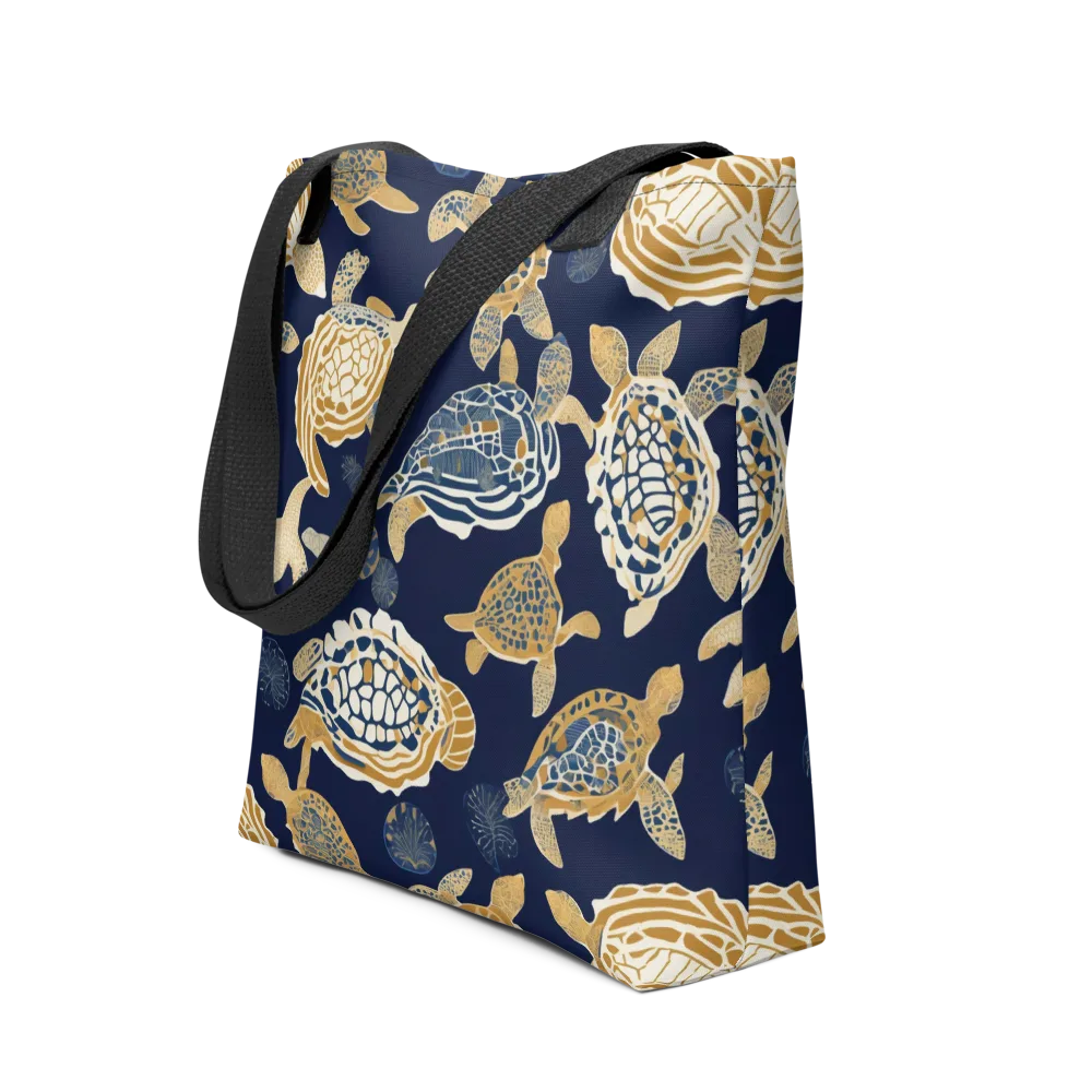 Navy Tidal Garden on Tote Bag — Front
