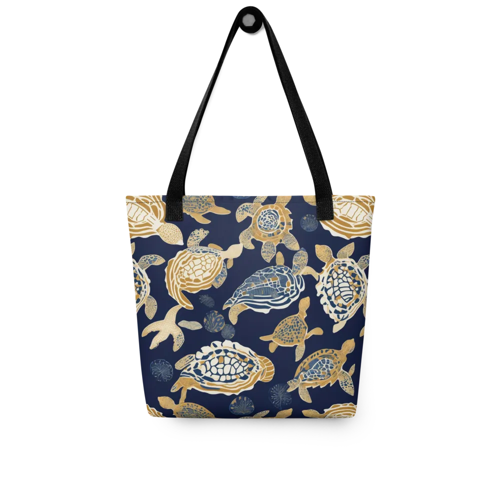 Navy Tidal Garden on Tote Bag — Front