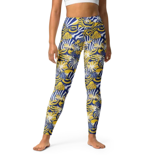 Bluebird Mirage on a Yoga Leggings