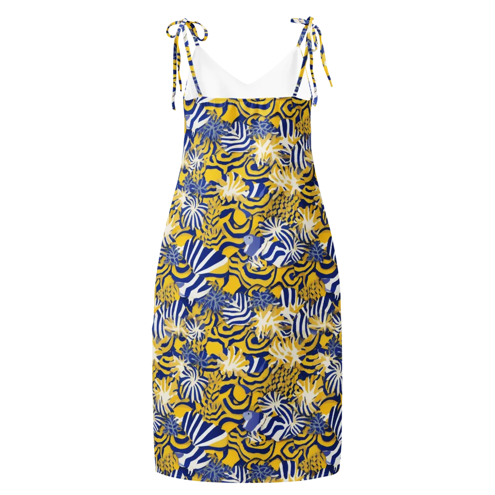 Bluebird Mirage on Slip Dress — Back