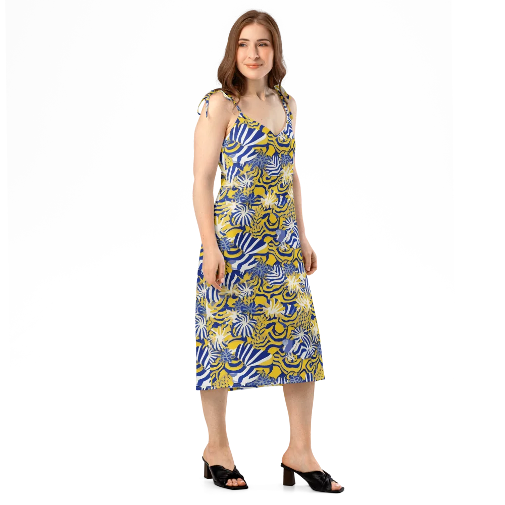 Bluebird Mirage on Slip Dress — Right Front