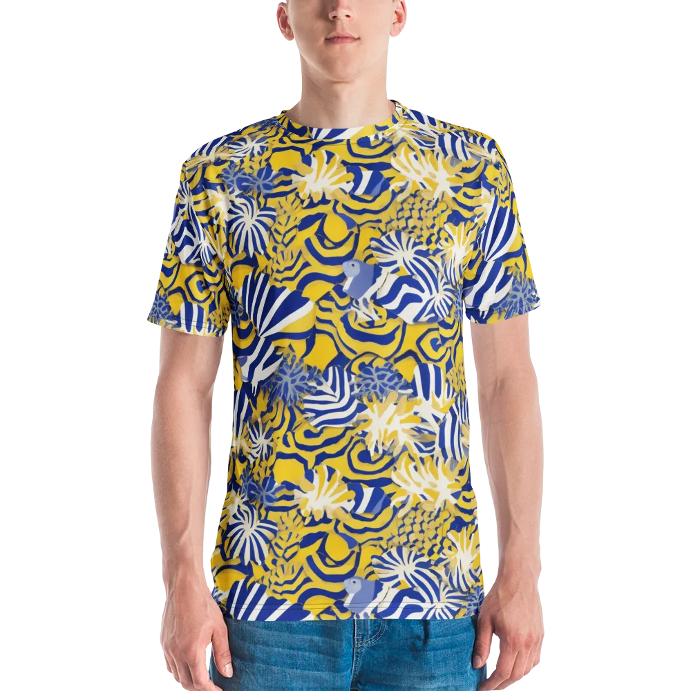 Bluebird Mirage on Men's Crew Neck T-Shirt — Front