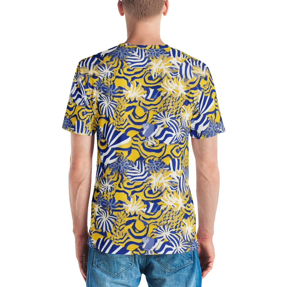 Bluebird Mirage on Men's Crew Neck T-Shirt — Back