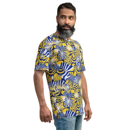 Bluebird Mirage on a Men's Crew Neck T-Shirt