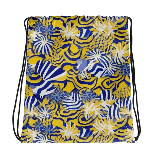 Bluebird Mirage on a Drawstring Bag