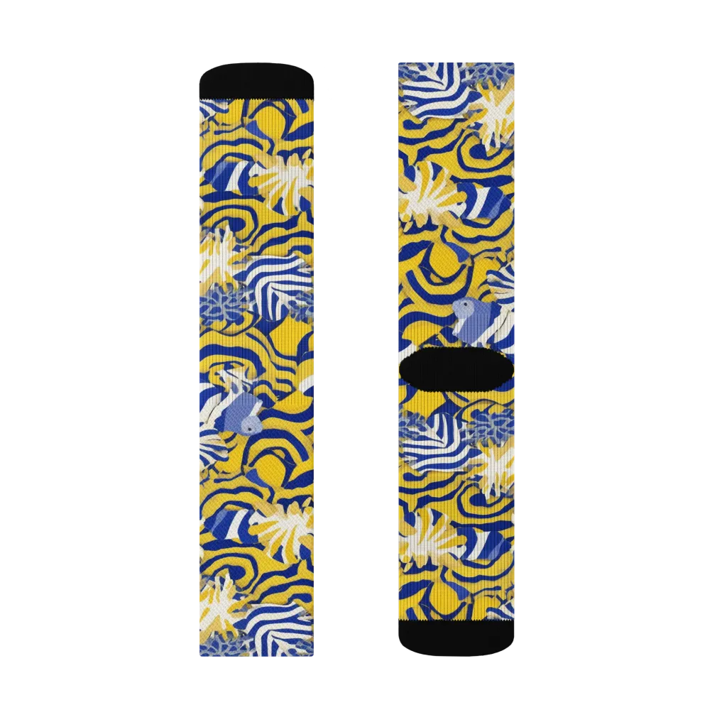 Bluebird Mirage on Socks — Right Sock