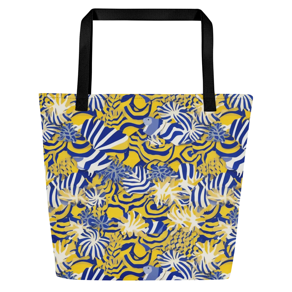 Bluebird Mirage on Large Tote Bag W/ Pocket — Front