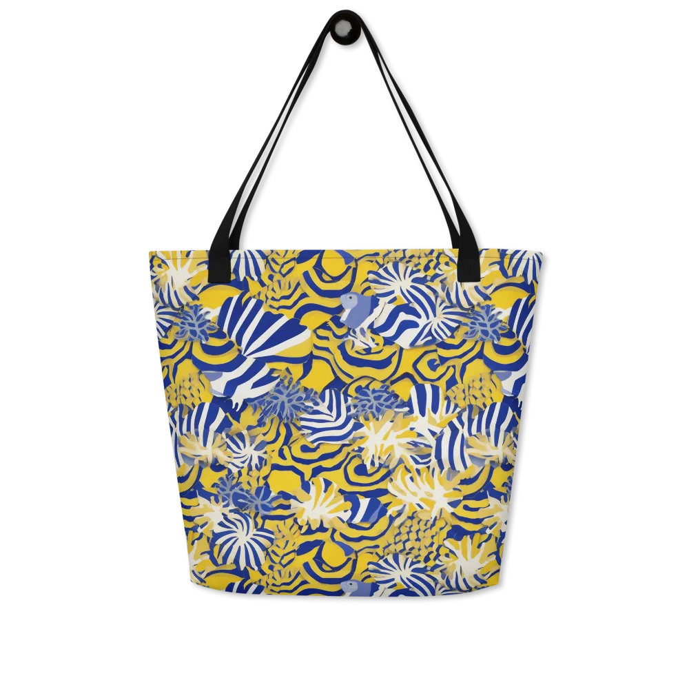 Bluebird Mirage on Large Tote Bag W/ Pocket — Front