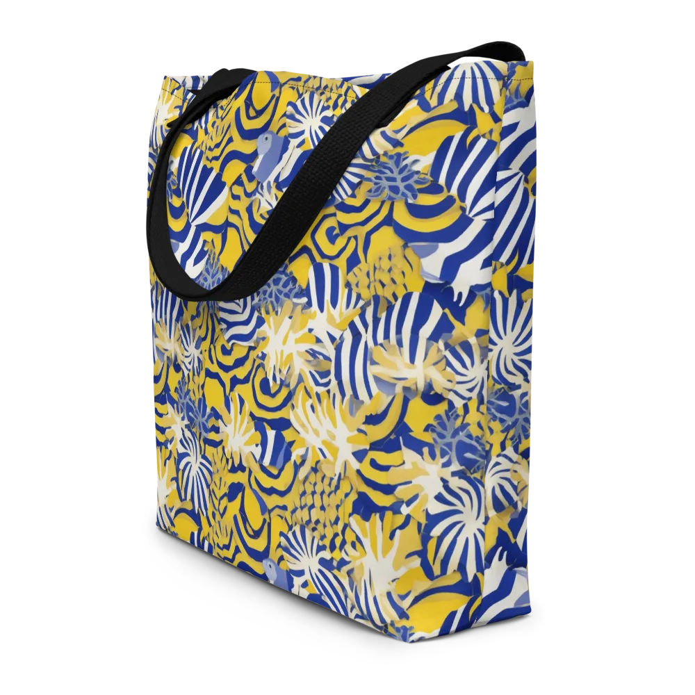 Bluebird Mirage on Large Tote Bag W/ Pocket — Front