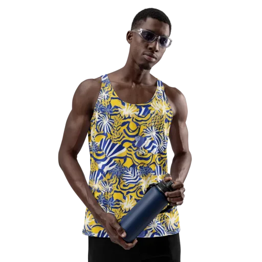 Bluebird Mirage on a Men's Tank Top