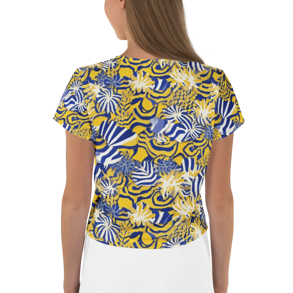 Bluebird Mirage on Crop Tee — Back