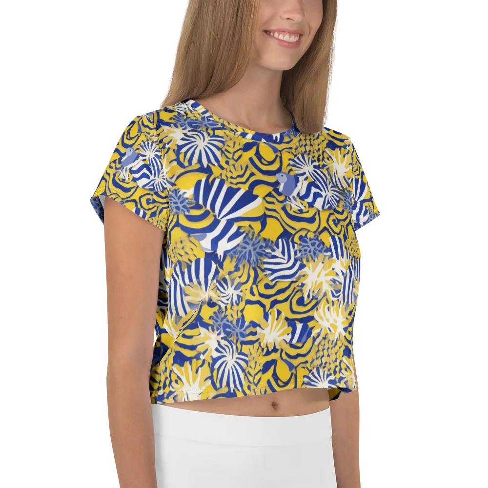 Bluebird Mirage on Crop Tee — Right
