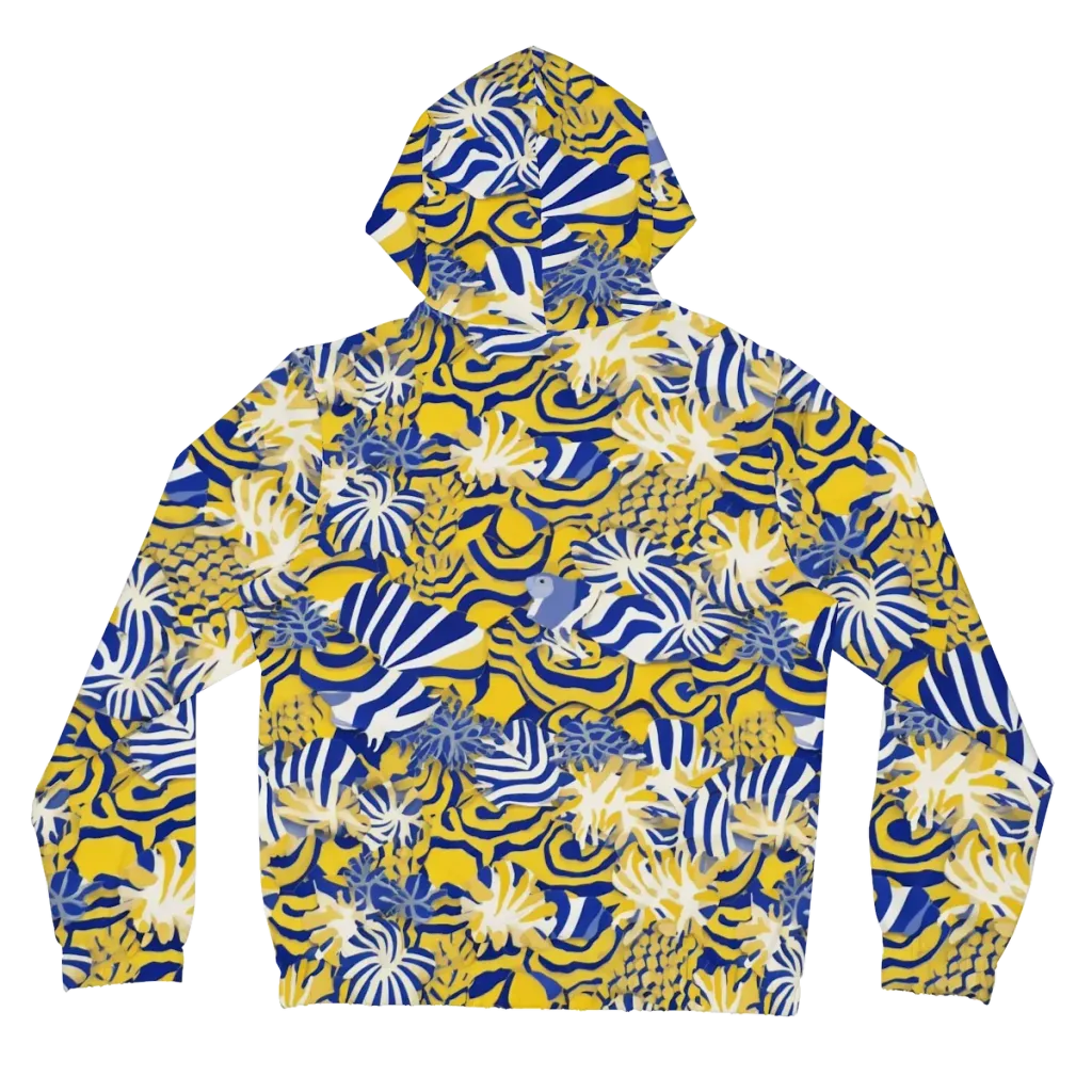 Bluebird Mirage on Women's Full-Zip Hoodie — Back