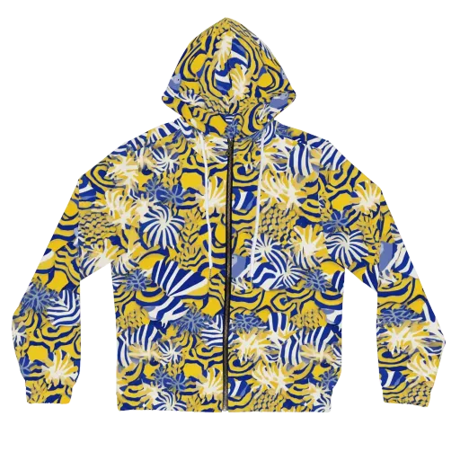 Bluebird Mirage on a Women's Full-Zip Hoodie