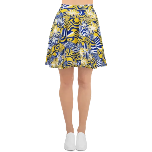 Bluebird Mirage on a Skater Skirt