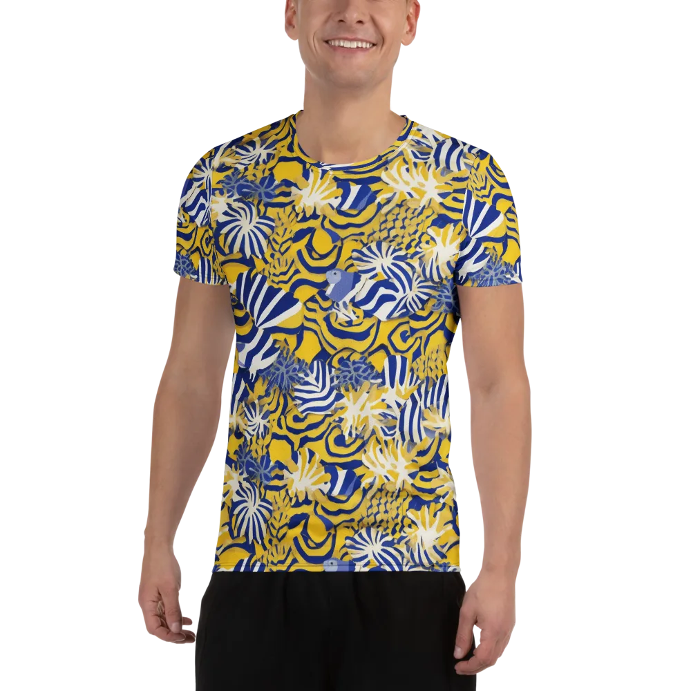 Bluebird Mirage on Men's Athletic T-Shirt — Front