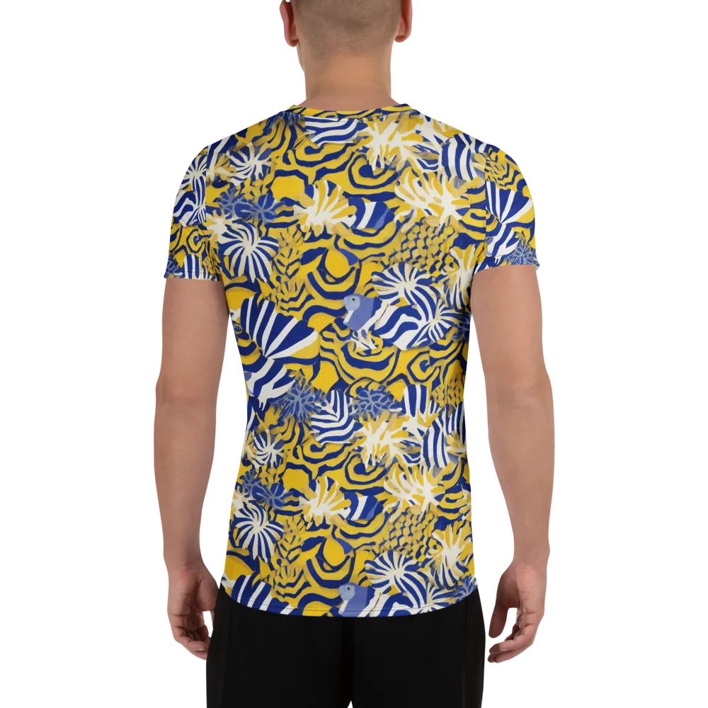 Bluebird Mirage on Men's Athletic T-Shirt — Back