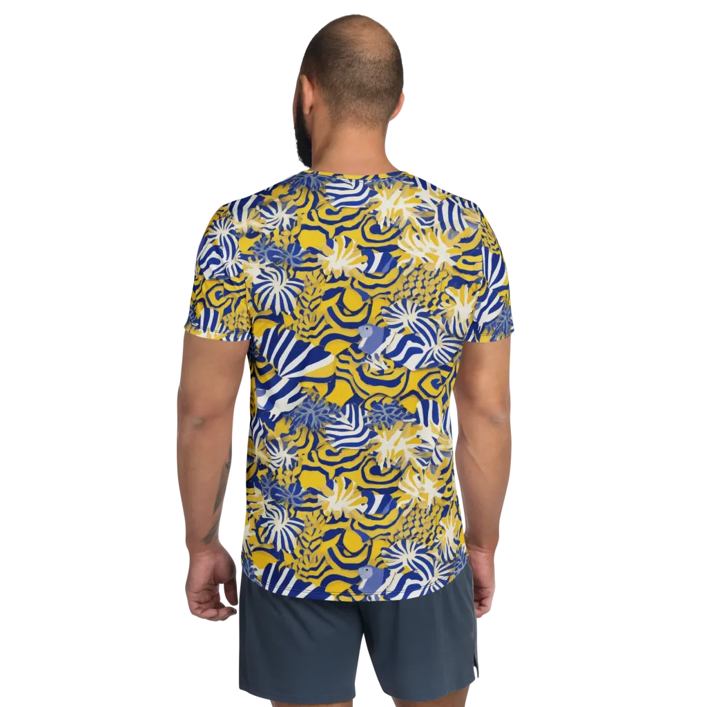Bluebird Mirage on Men's Athletic T-Shirt — Back