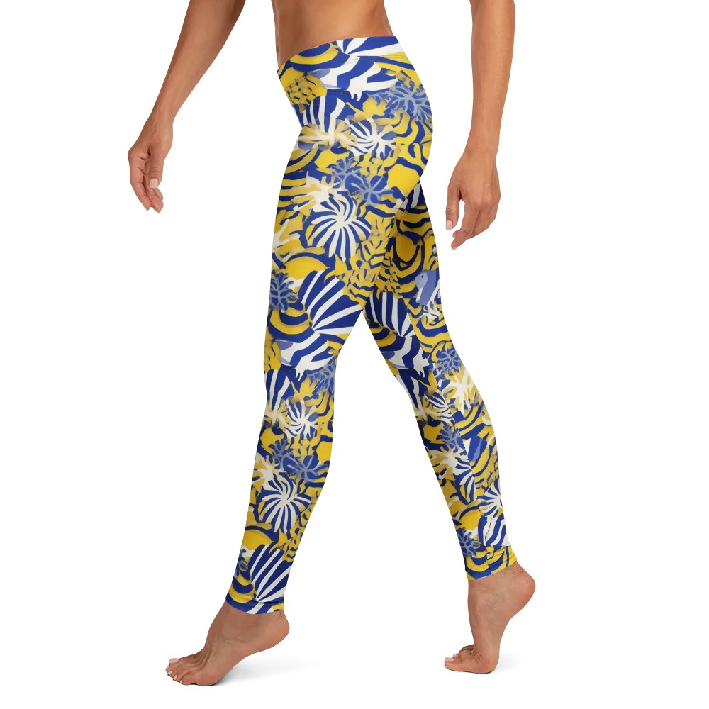 Bluebird Mirage on Leggings — Left