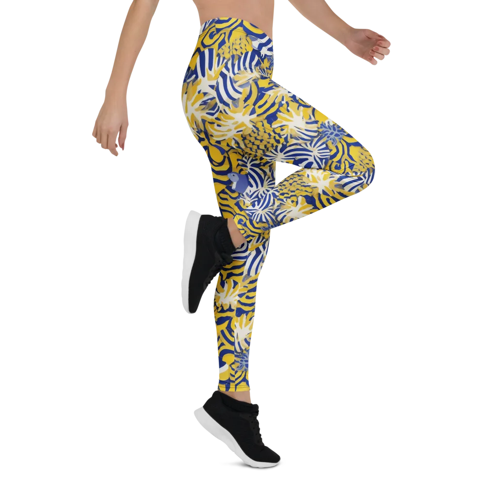Bluebird Mirage on Leggings — Right