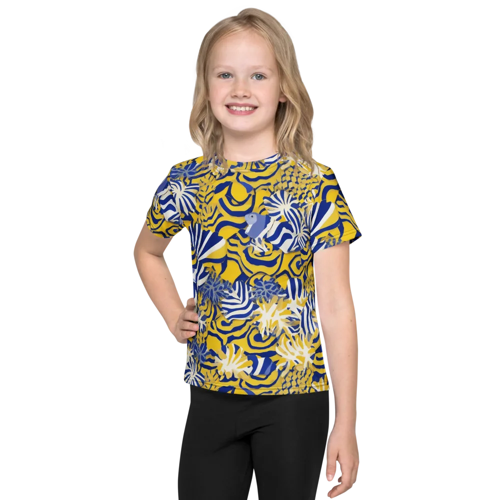 Bluebird Mirage on Kids Crew Neck T-Shirt — Front