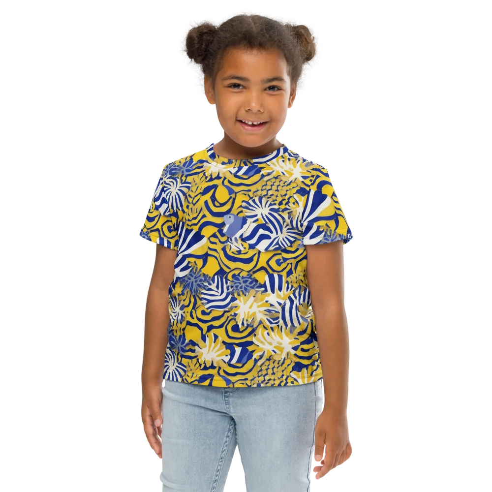 Bluebird Mirage on Kids Crew Neck T-Shirt — Front