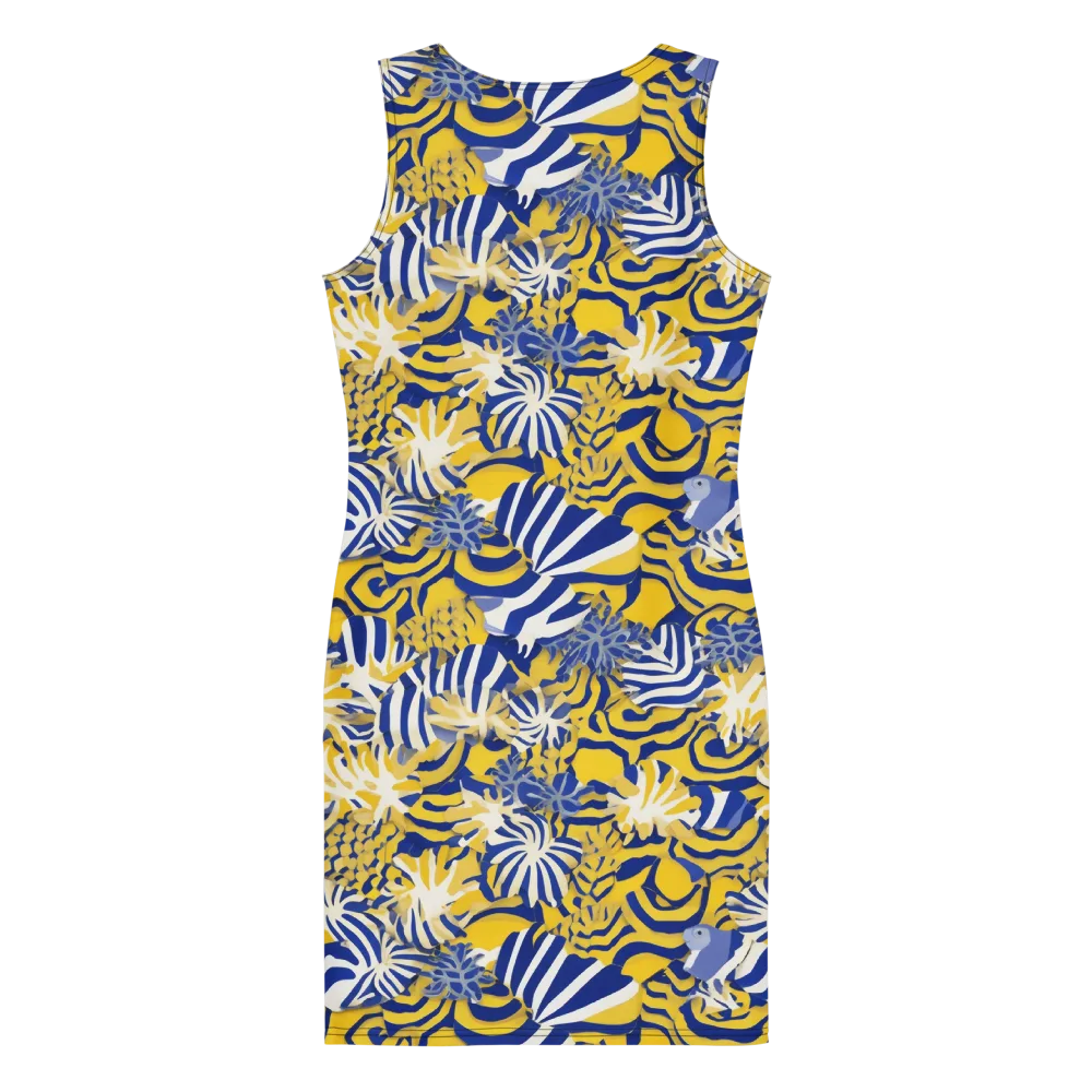 Bluebird Mirage on Bodycon Dress — Back