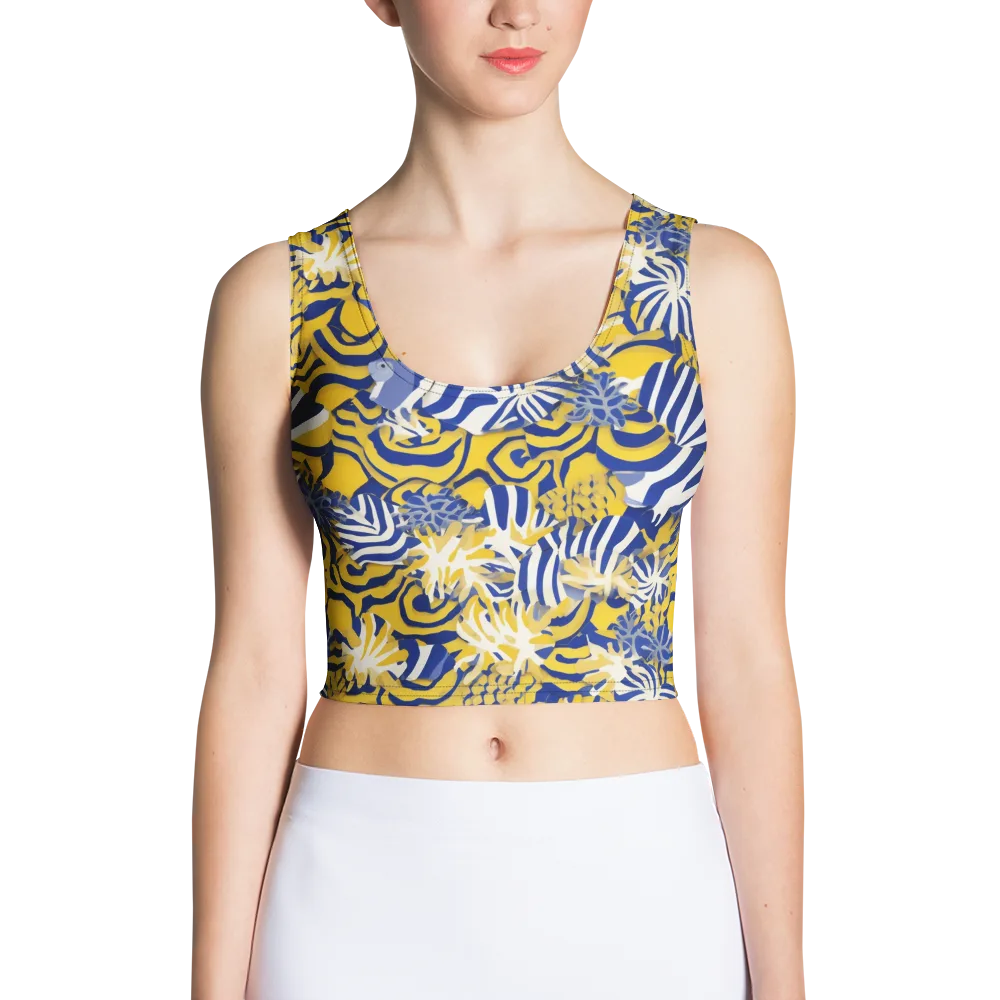Bluebird Mirage on Crop Top — Front