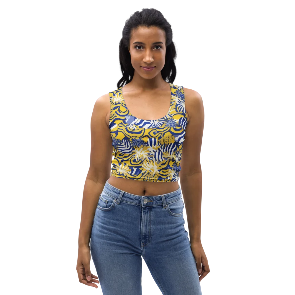 Bluebird Mirage on Crop Top — Front