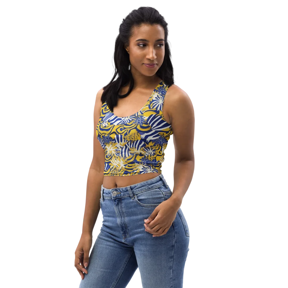 Bluebird Mirage on Crop Top — Left Front
