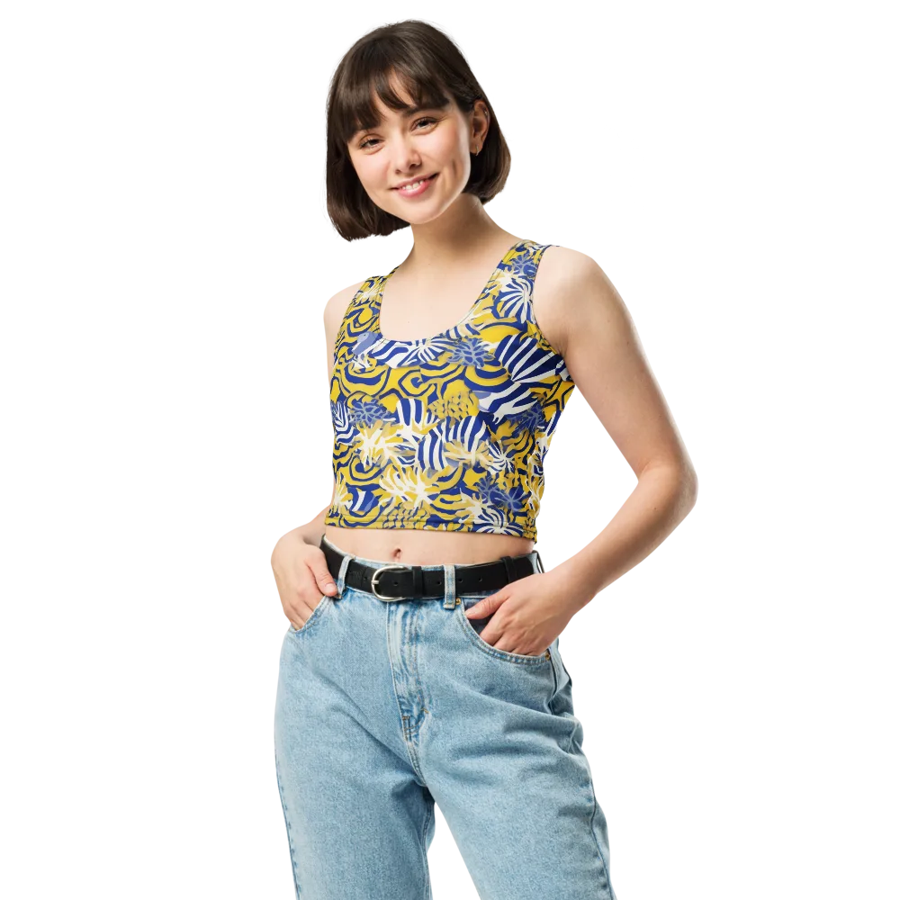Bluebird Mirage on Crop Top — Front