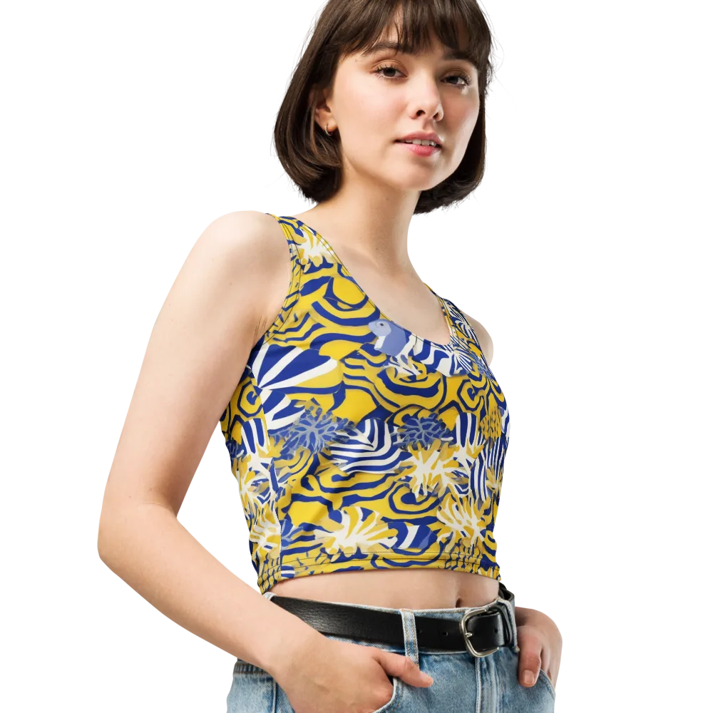 Bluebird Mirage on Crop Top — Right Front