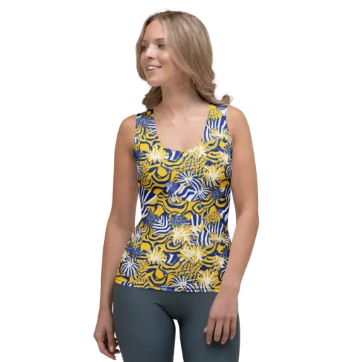 Bluebird Mirage on a Women's Tank Top
