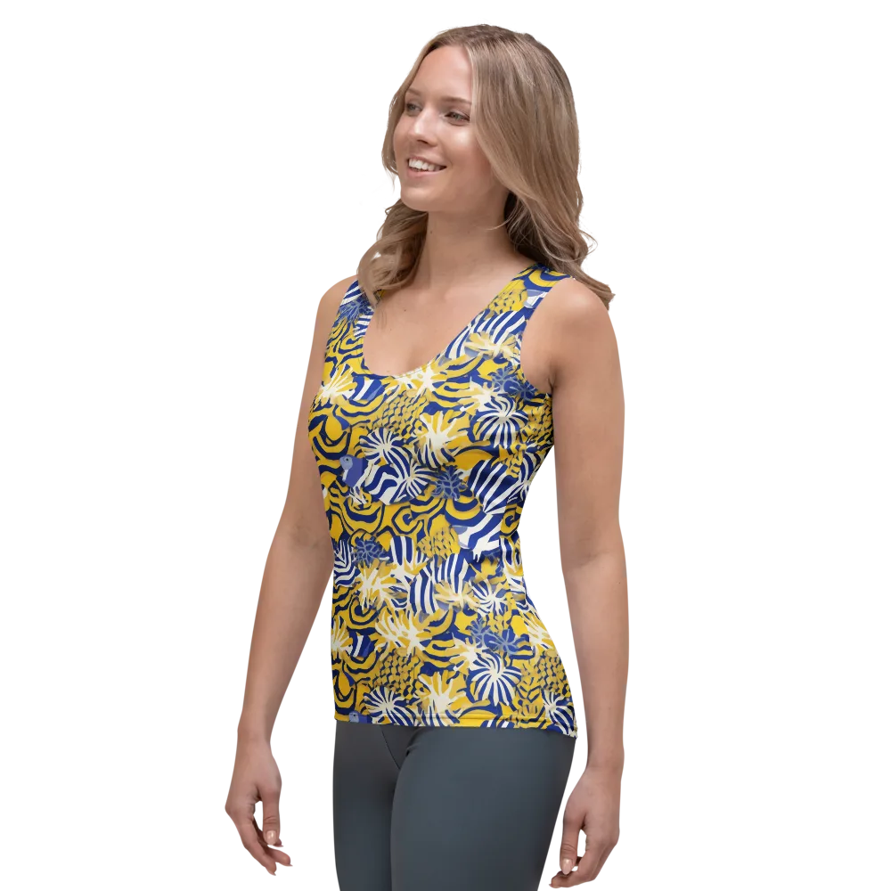 Bluebird Mirage on Women's Tank Top — Left Front