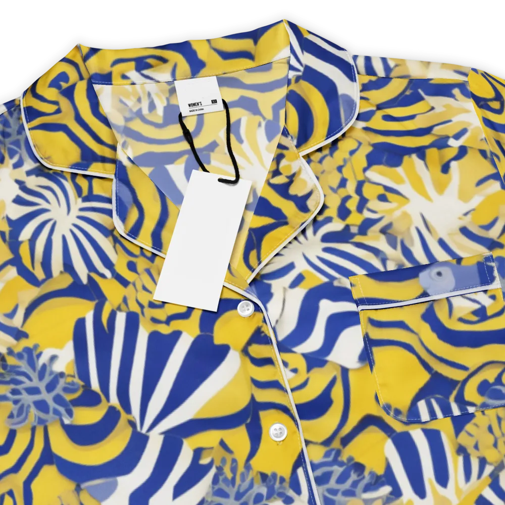 Bluebird Mirage on Women's Short Sleeve Pajama Top — Product details