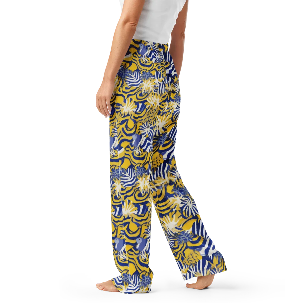 Bluebird Mirage on Women's Pajama Pants — Left