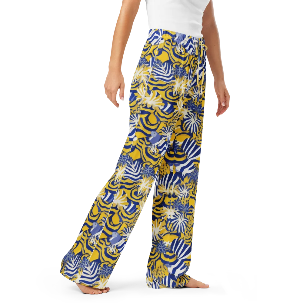 Bluebird Mirage on Women's Pajama Pants — Right Front