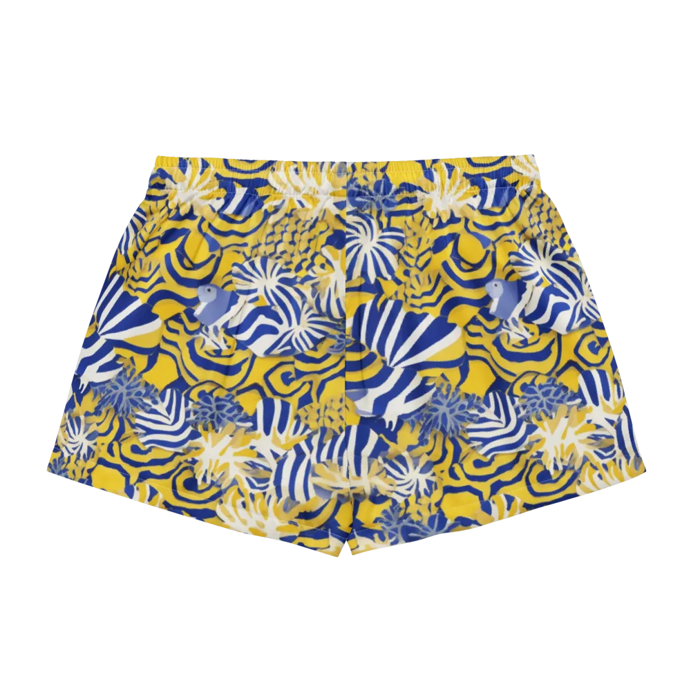 Bluebird Mirage on Women's Pajama Shorts — Back