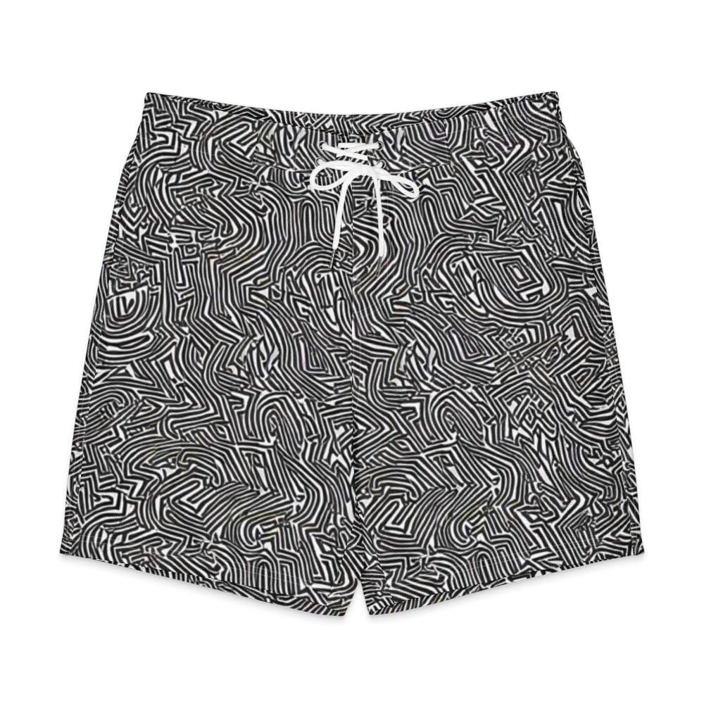 Obsidian Maze on Men's Board Shorts — Front