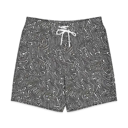 Obsidian Maze on a Men's Board Shorts