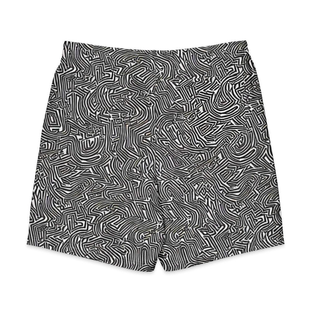 Obsidian Maze on Men's Board Shorts — Back