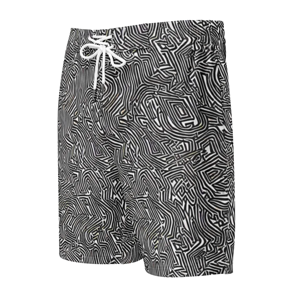 Obsidian Maze on Men's Board Shorts — Front