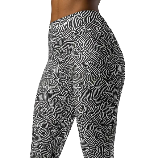 Obsidian Maze on a Yoga Leggings