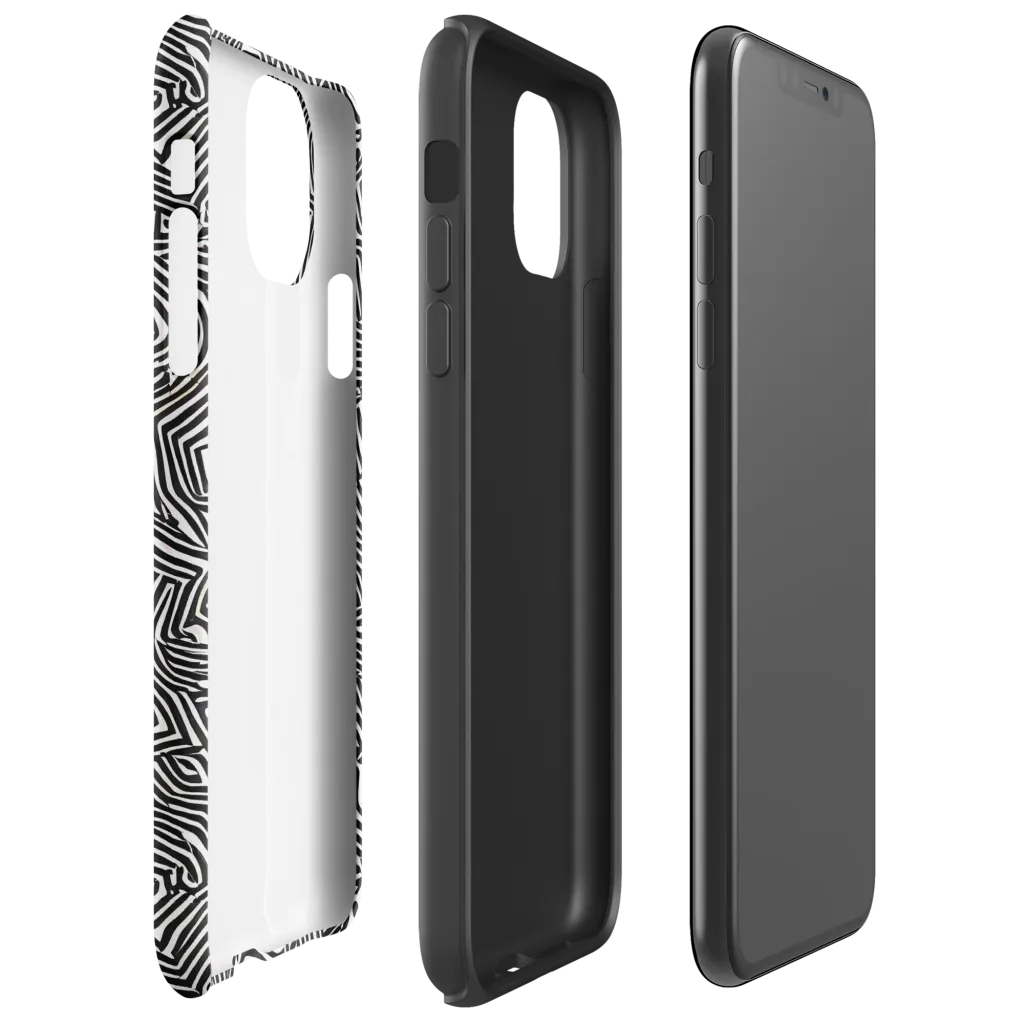Obsidian Maze on Tough Case for iPhone® — Right