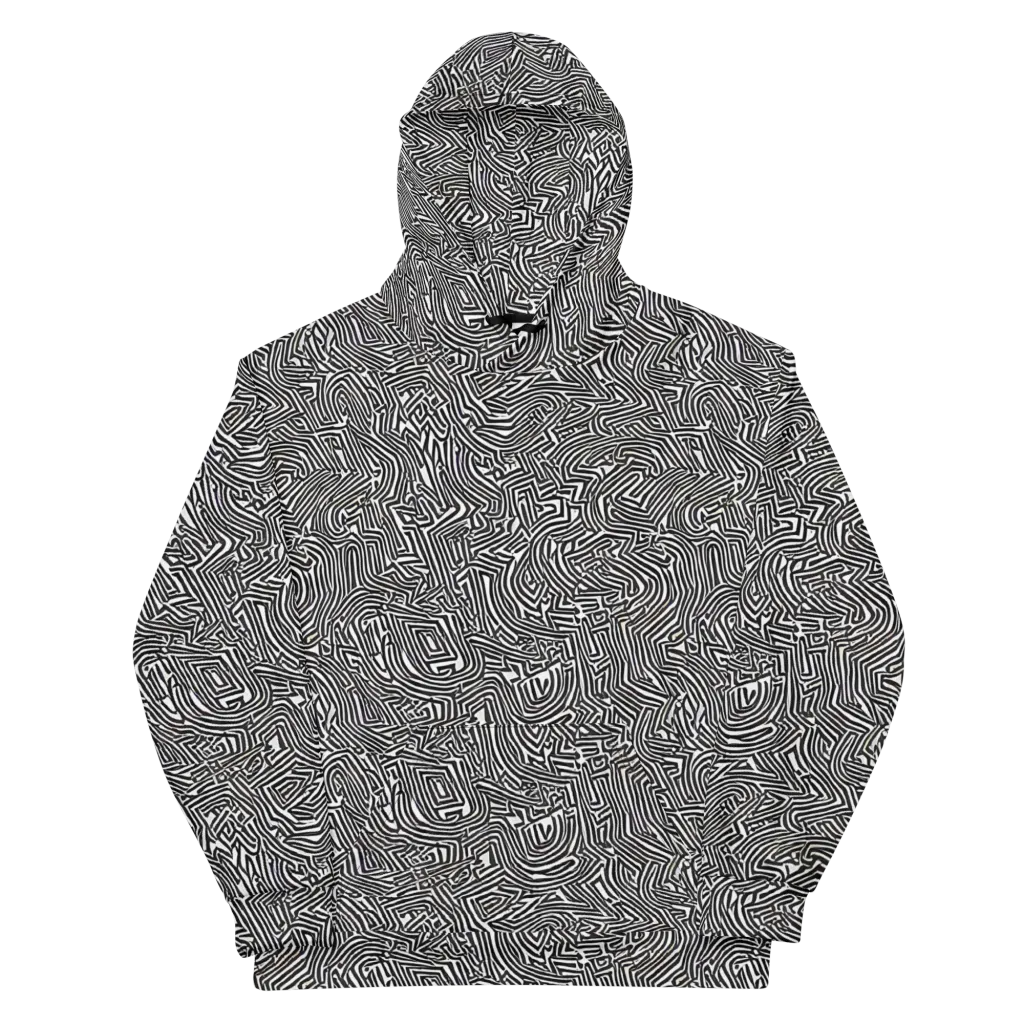 Obsidian Maze on Cotton Hoodie — Front