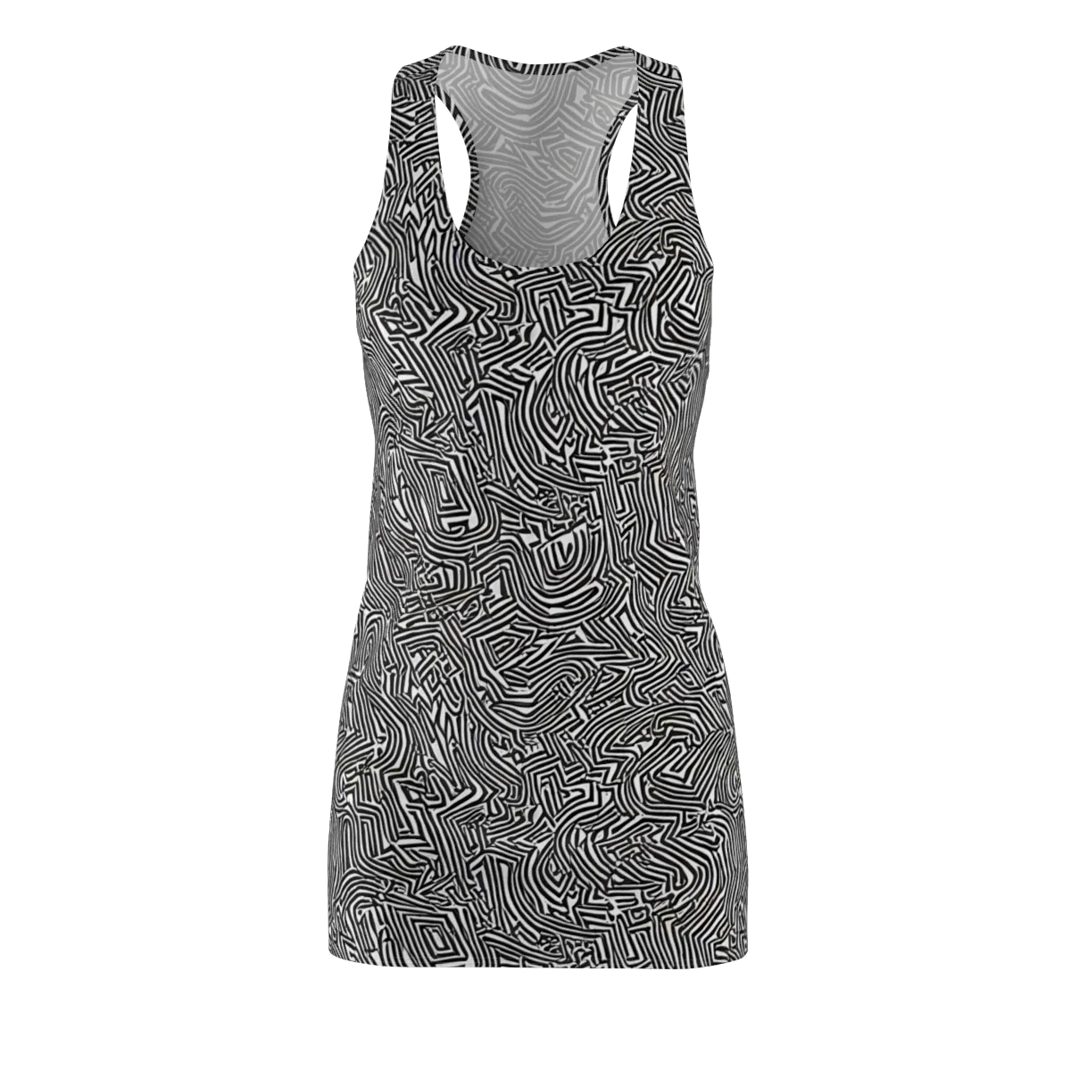Obsidian Maze on Racerback Dress — Front